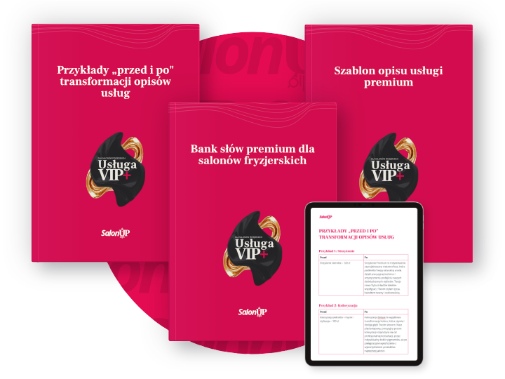 Zawartość kursu Usługa VIP dla salonów fryzjerskich
