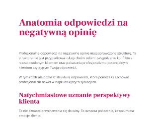 Odpowiadaj na opinie jak agencja PR