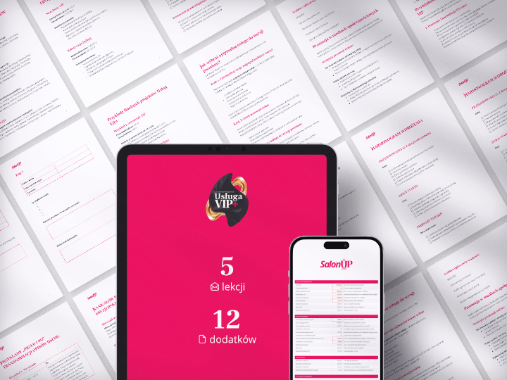 Zawartość kursu Usługa VIP dla salonów fryzjerskich