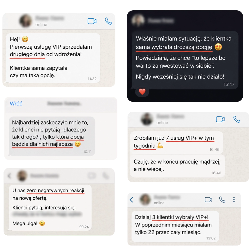 Opinie właścicieli salonów fryzjerskich o kursie Usługa VIP+